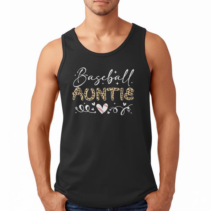 Baseball Auntie Leopard Baseball Heart Men Tank Top