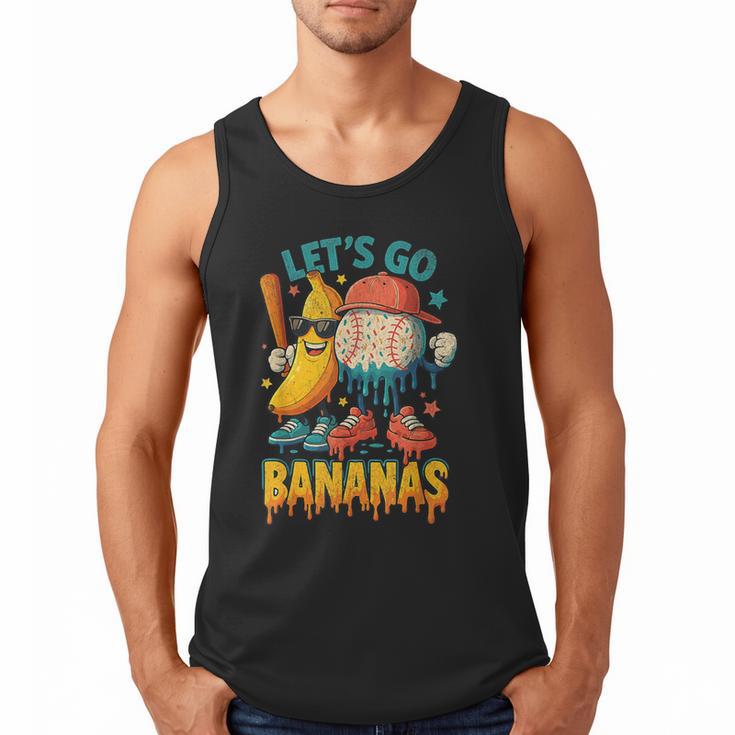 Baseball Banana Sports Drip Art For Kids Men Tank Top