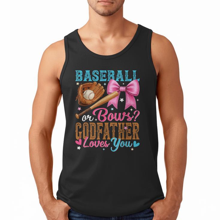 Baseball Or Bows Godfather Loves You Gender Reveal Men Tank Top