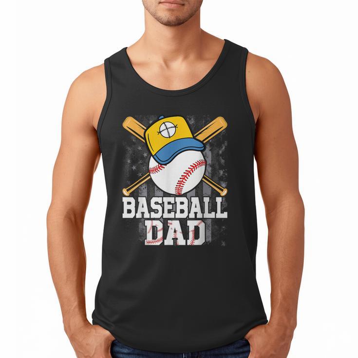 Baseball Dad Happy Fathers Day For Men Boys Kids Men Tank Top
