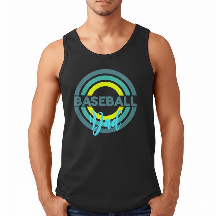 Baseball Dad With Modern Baseball Circles Men Tank Top