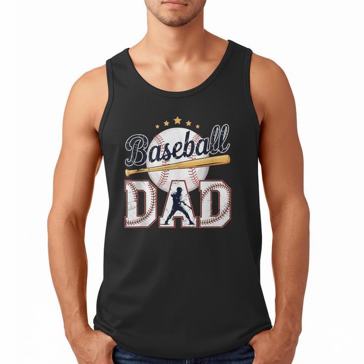 Baseball Dad Player Cool Retro Sports Fan Father's Day Men Tank Top
