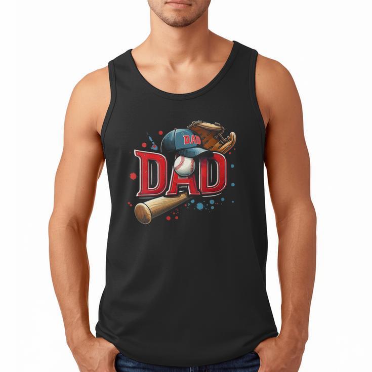 Baseball Dad Sport Fan Father Men Baseball Fathers Day Men Tank Top