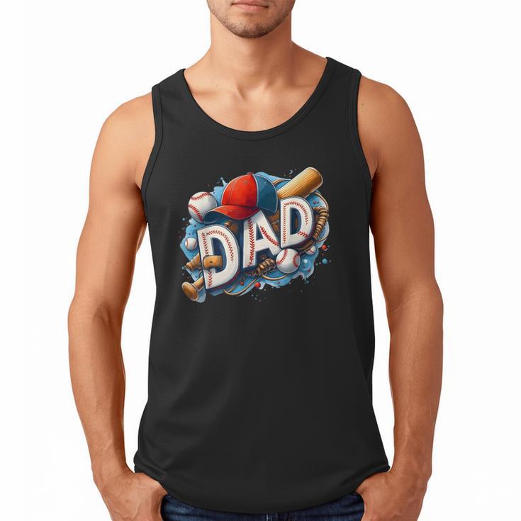 Baseball Dad Sports Fan Father Dada Men Baseball Fathers Day Men Tank Top