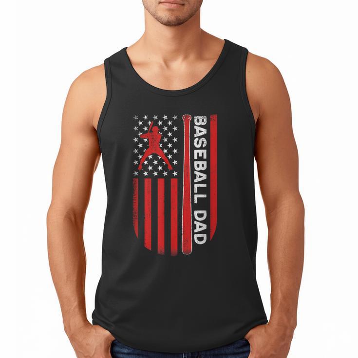 Baseball Dad Usa American Flag Patriotic Dad Father's Day Men Tank Top Baseball Dad Usa American Flag Patriotic Dad Father's Day Men Tank Top
