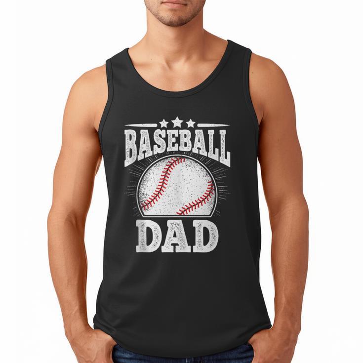 Baseball Dad Vintage Baseball Player Daddy Men Men Tank Top