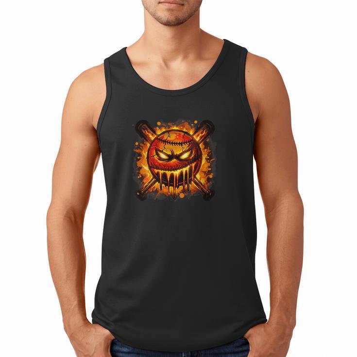Baseball Drip Angry Lava Slime Ball Graphic Men Tank Top