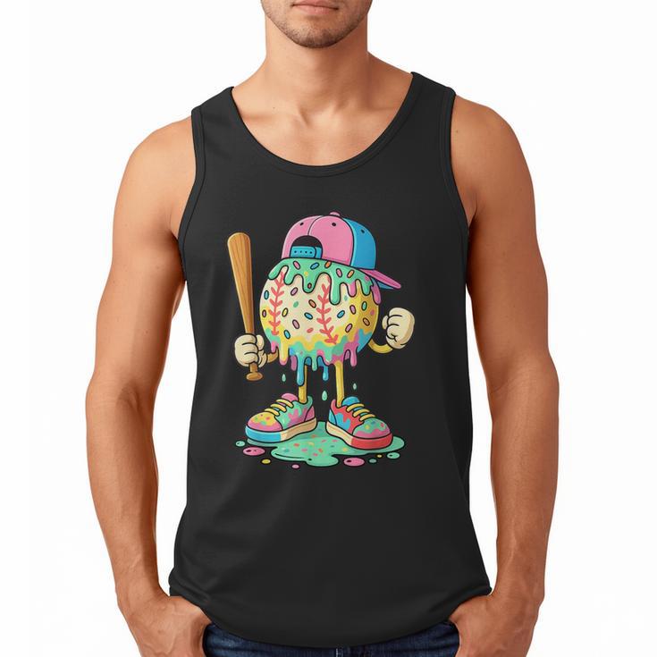 Baseball Drip For Boys Ice Cream Drip Baseball Sport Men Tank Top