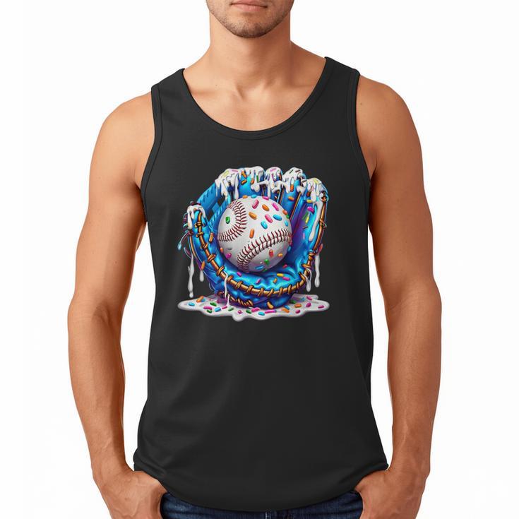 Baseball Drip For Boys Ice Cream Drip Youth Baseball Boys Men Tank Top