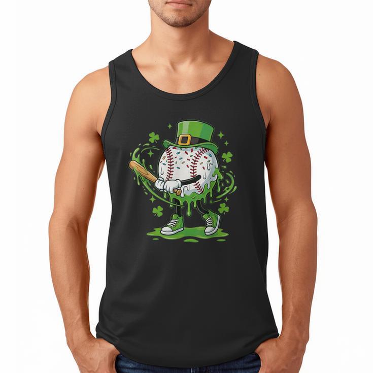 Baseball Drip For Boys Ice Cream Drip Youth St Patricks Day Men Tank Top