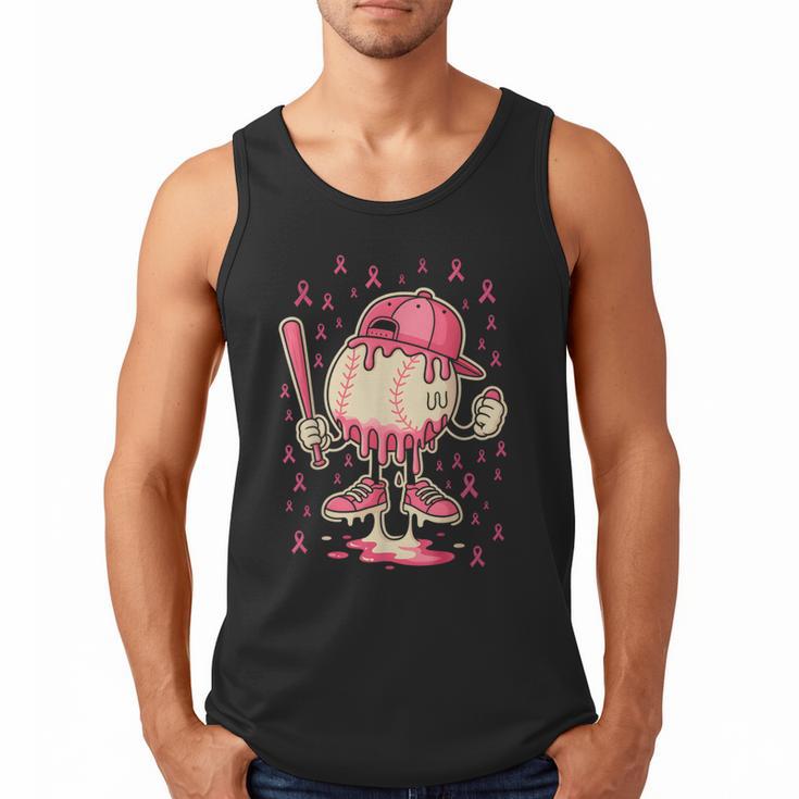 Baseball Drip Ice Cream Breast Cancer Awareness Boys & Girls Men Tank Top Baseball Drip Ice Cream Breast Cancer Awareness Boys & Girls Men Tank Top
