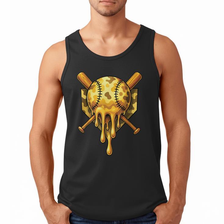 Baseball Drip Ice Cream Camo Cool Men Tank Top