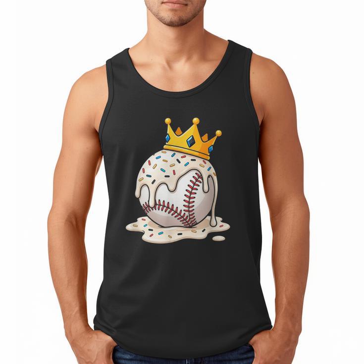 Baseball Drip Ice Cream Crown Melt Graphic Men Tank Top