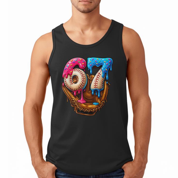Baseball Drip Ice Cream Number 67 Player Or 67th Birthday Men Tank Top