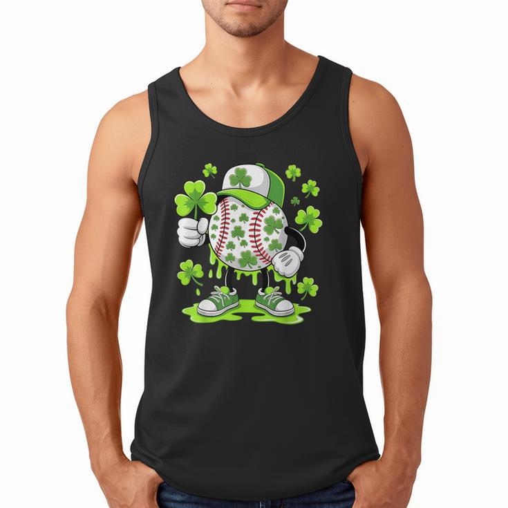 Baseball Drip Ice Cream Shamrock Irish St Patricks Men Men Tank Top