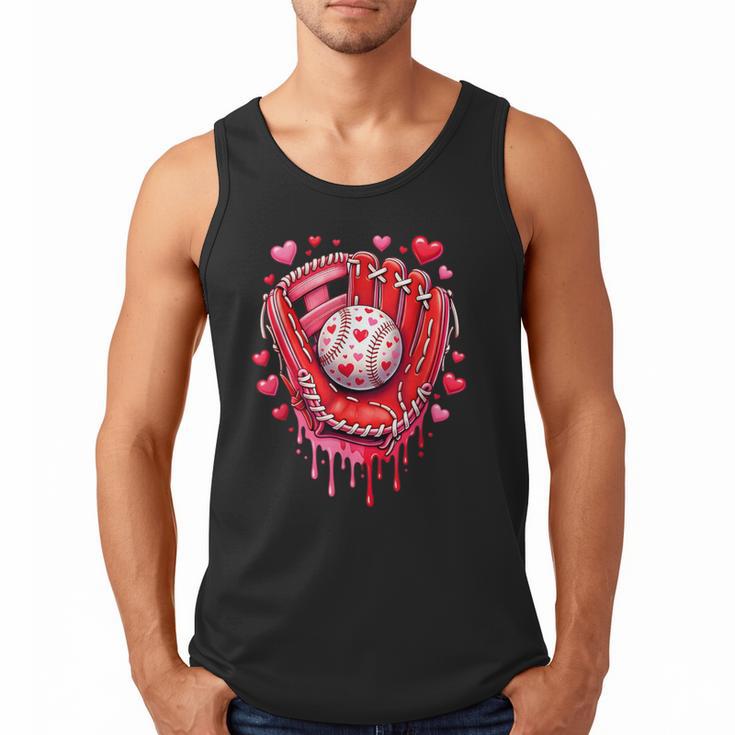 Baseball Drip Ice Cream Sprinkles Valentines Day Baseball Men Tank Top
