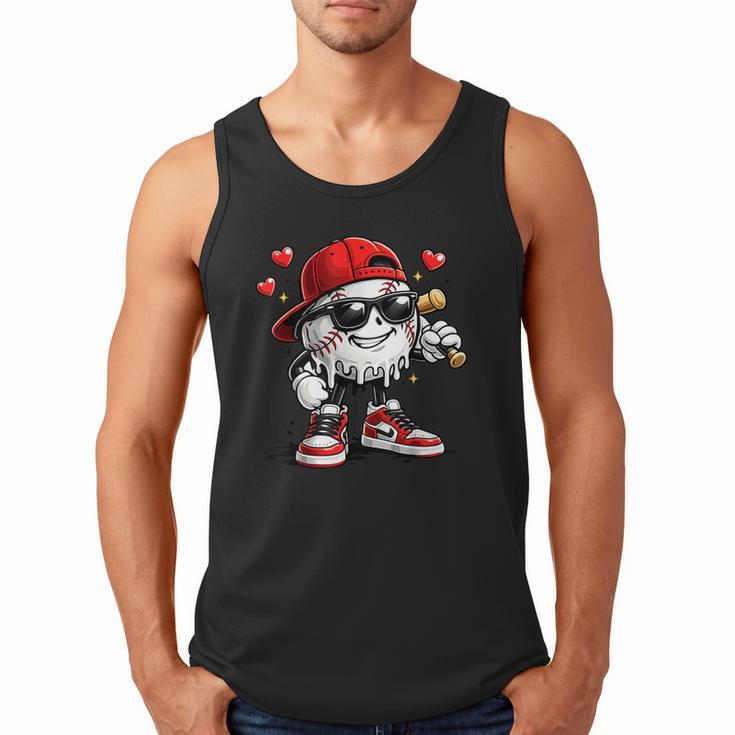 Baseball Drip Ice Cream Valentine’s Day Boys Kids Men Tank Top