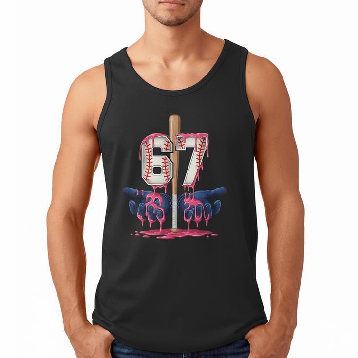 Baseball Drip Shirt Youth Baseball Glove Drip Ice Cream Men Tank Top