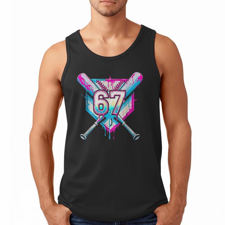 Baseball Dripping 67 Home Plate Six Seven Boy Kids Sports Men Tank Top