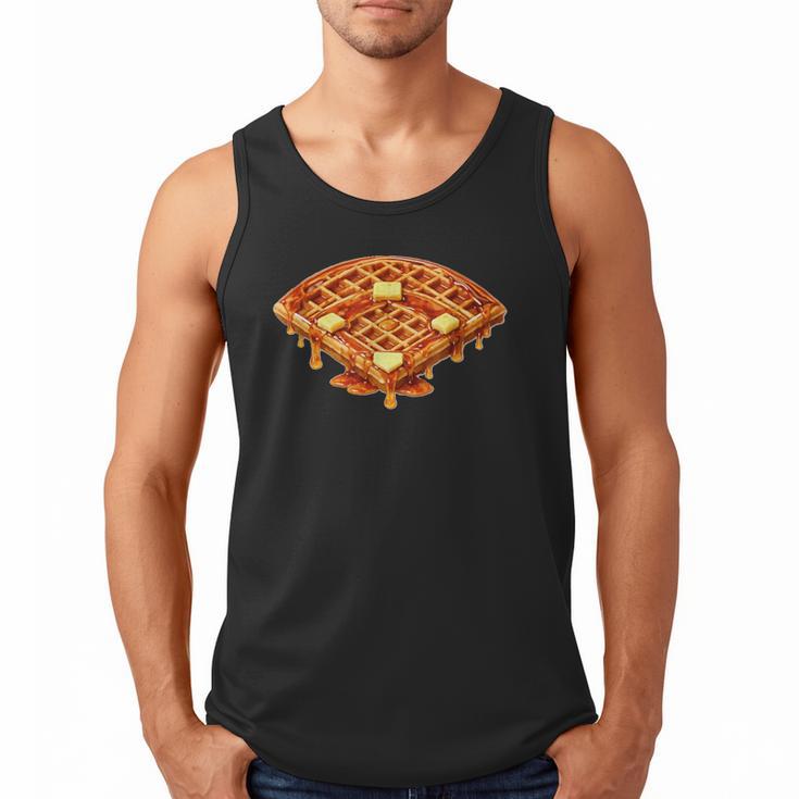 Baseball Dripping Waffle Field Men Tank Top