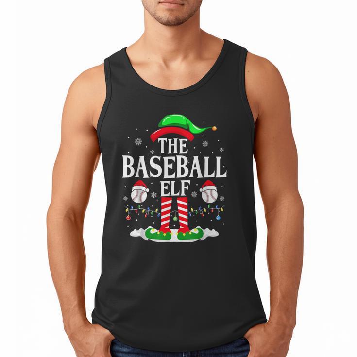The Baseball Elf Christmas Sport Lovers Xmas Elf Men Tank Top
