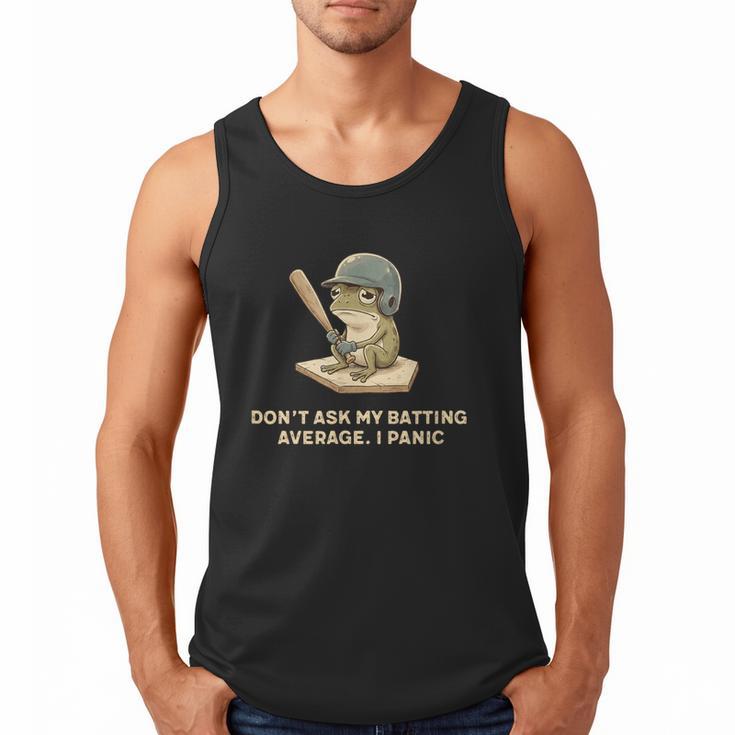 Baseball Frog Saying Batting Retro Artwork Men Tank Top