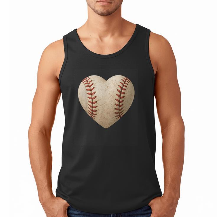 Baseball Heart Shape Valentines Day Love Boys Kids Men Men Tank Top