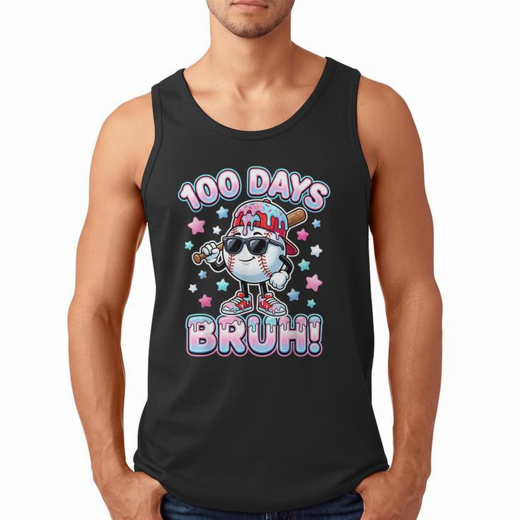 Baseball Ice Cram Drip 100 Days Of School 100th Boys Youth Men Tank Top
