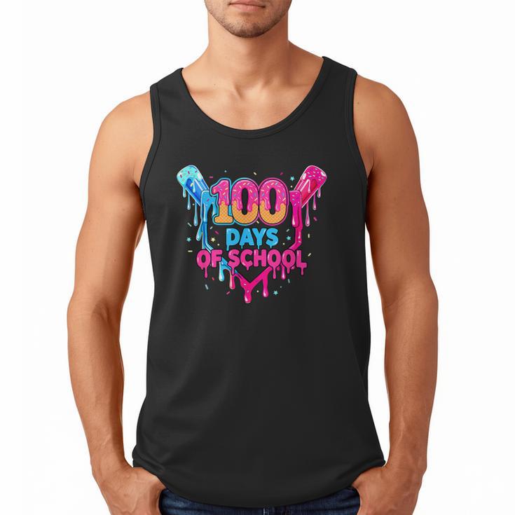 Baseball Ice Cream Drip 100 Days Of School Boys Girls 100th Men Tank Top