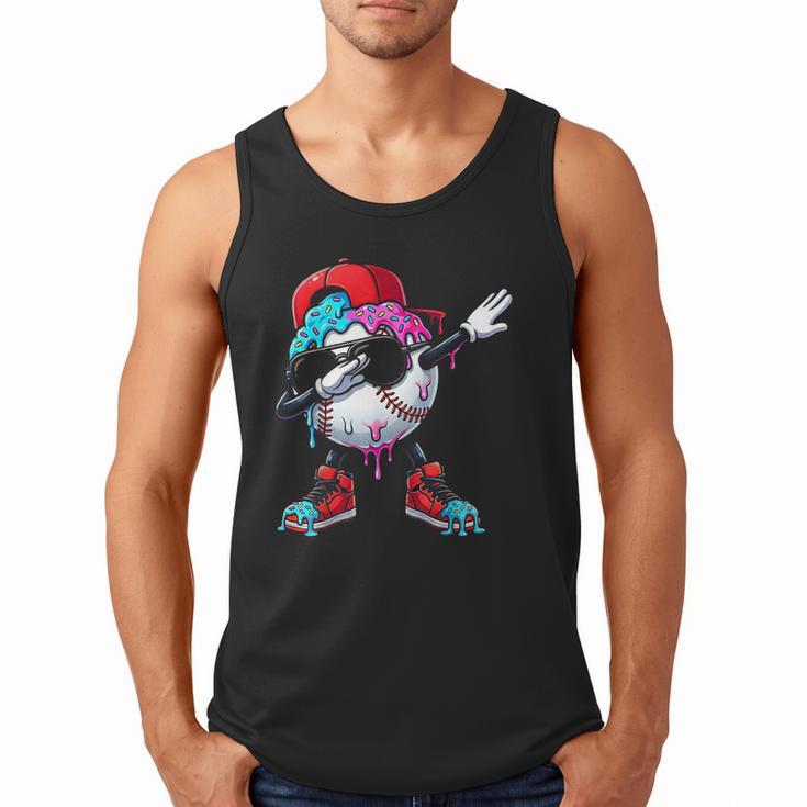 Baseball Ice Cream Drip Dabbing Sports Sprinkles For Boys Men Tank Top