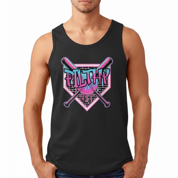 Baseball Ice Cream Drip Pitcher Filthy Men Tank Top