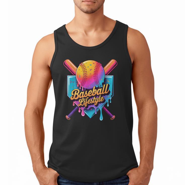 Baseball Lifestyle Drip Icecream Men Tank Top