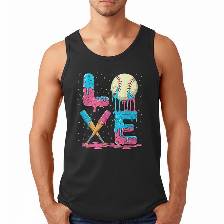Baseball Love Drip Ice Cream Colorful Baseball Men Tank Top
