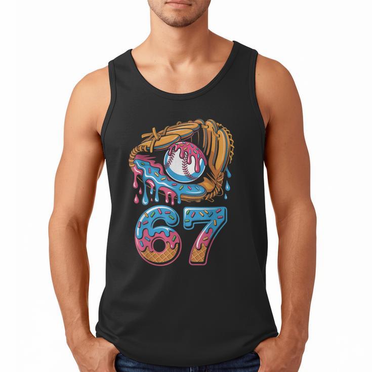 Baseball Player 67 Number 67th Sports Ice Cream Drip Men Tank Top