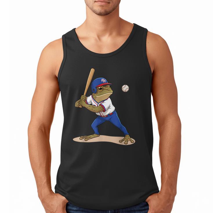 Baseball Puerto Rico Patriotic Flag Boricua Baseball Player Men Tank Top
