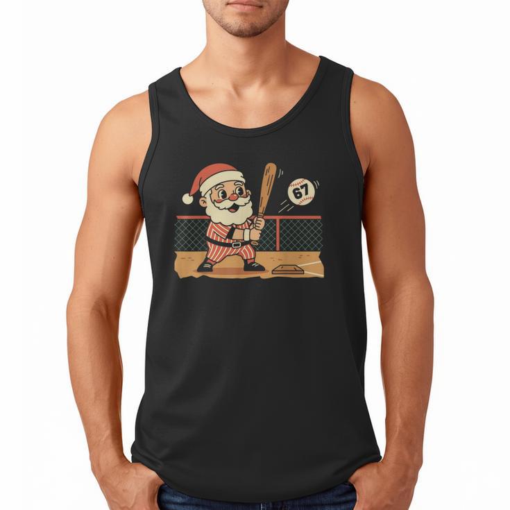 Baseball Santa 67 Christmas Xmas Boys Retro Men Tank Top