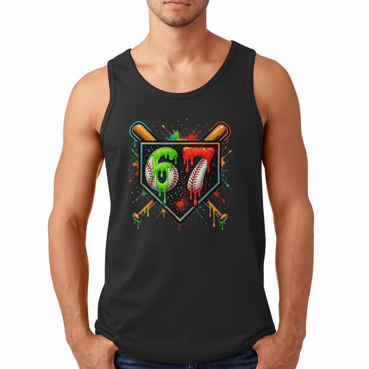 Baseball Six Seven 67 Meme Ice Cream Drip Xmas Women Men Men Tank Top
