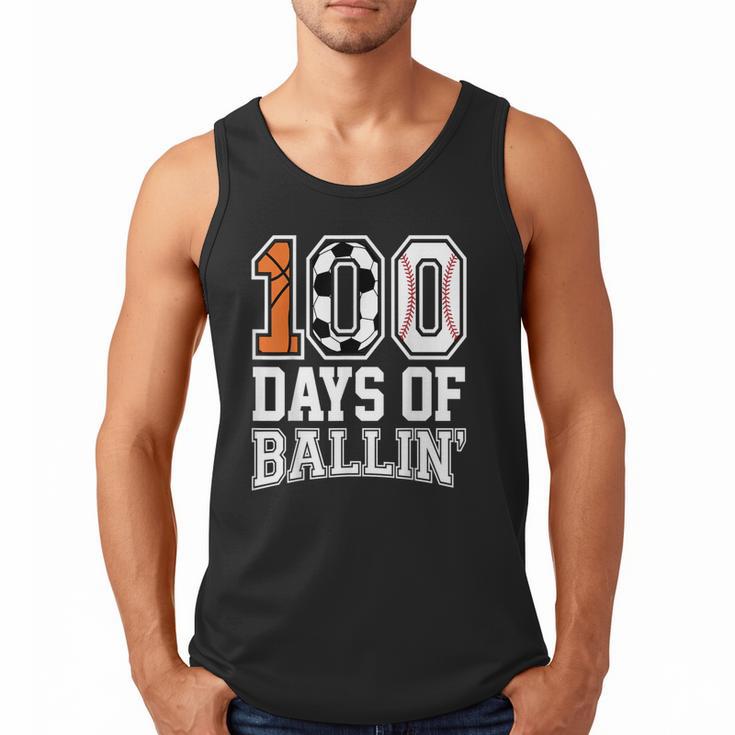 Baseball Soccer Basketball 100 Days Of School Men Tank Top
