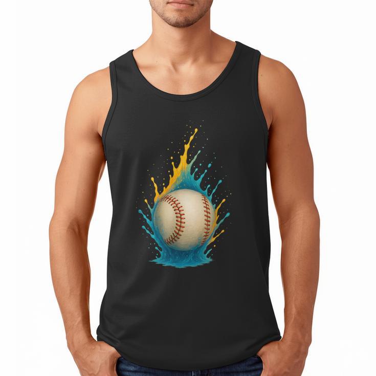 Baseball Splash Team Player For Kids Men Women Men Tank Top