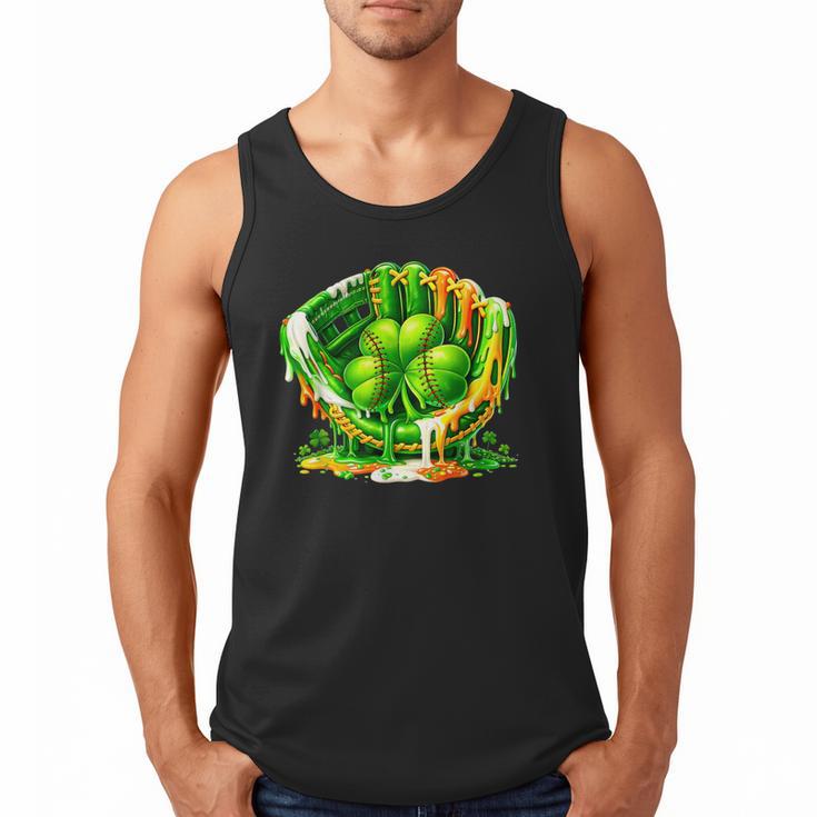 Baseball St Patricks Day Carnival Party Ice Cream Drip Boys Men Tank Top