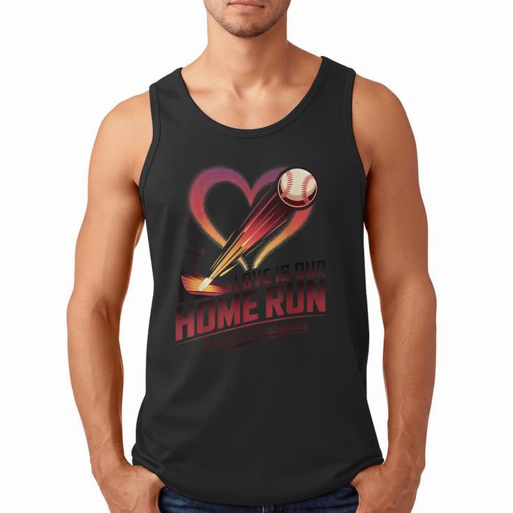 Baseball Valentine Love Is Our Home Run Apparel Men Tank Top