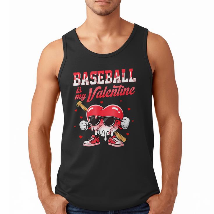 Baseball Is My Valentine Shirt Heart Drip Baseball Lovers Men Tank Top