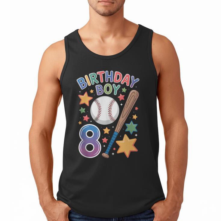 Birthday Boy 8th Birthday Baseball Men Tank Top