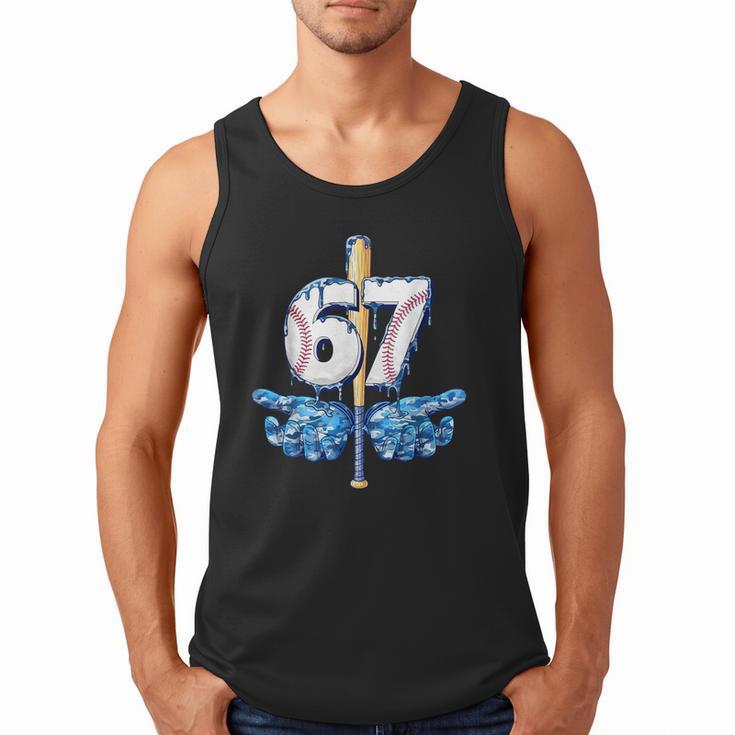 Blue Camo Baseball 67 Six Seven Camo Ice Cream Drip Boy Teen Men Tank Top