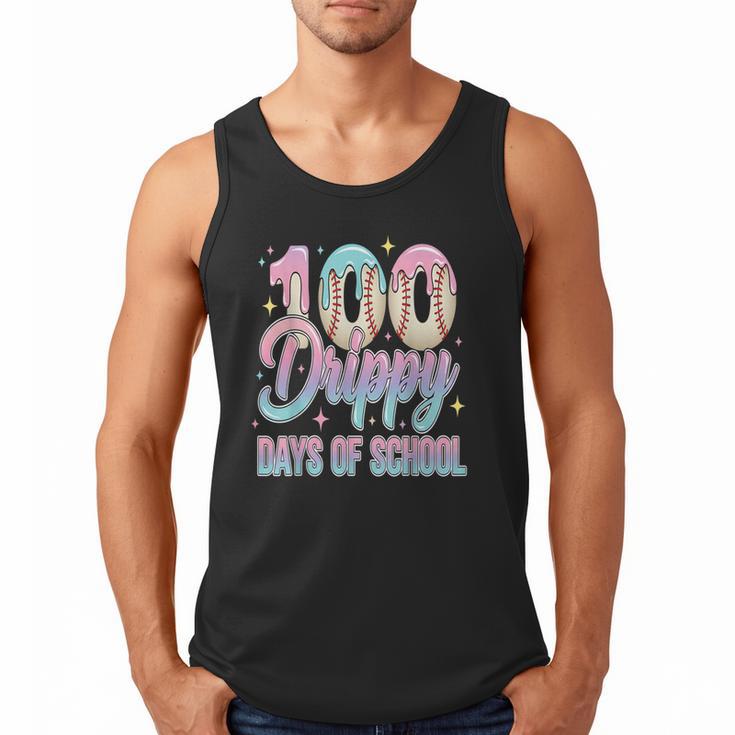 Boys Kids 100 Drippy Days Of School Baseball Drip Ice Cream Men Tank Top