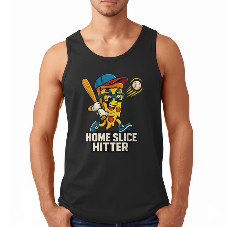 Boys Pizza Theme Baseball Home Hitter Men Tank Top