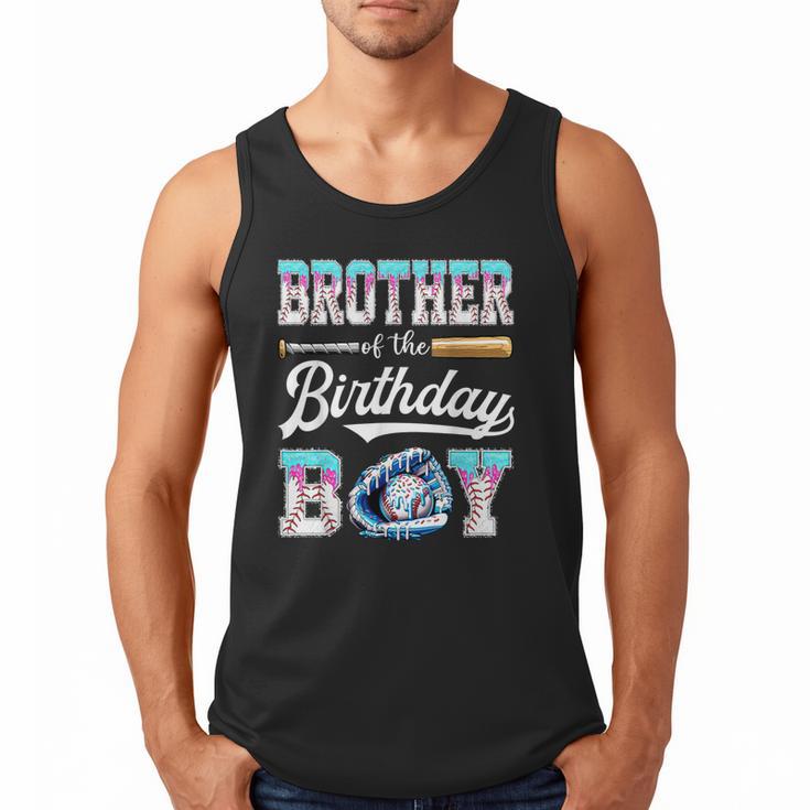 Brother Of The Birthday Boy Baseball Ice Cream Drip Matching Men Tank Top