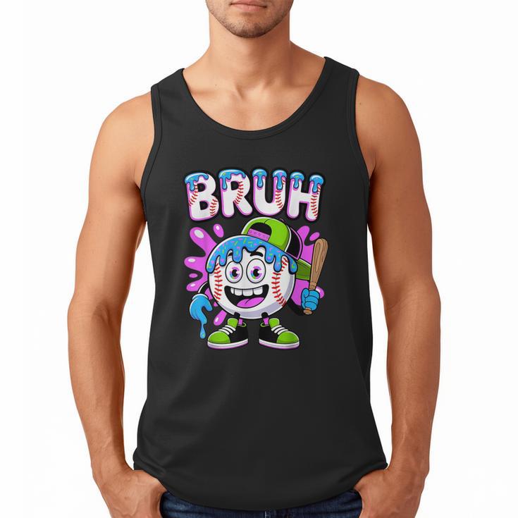 Bruh Baseball Drip Boys Youth Ice Cream Dripping Baseball Men Tank Top