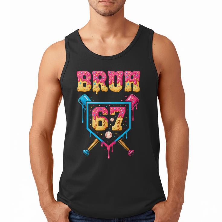 Bruh Baseball Ice Cream Drip Number 67 Player 67th Birthday Men Tank Top
