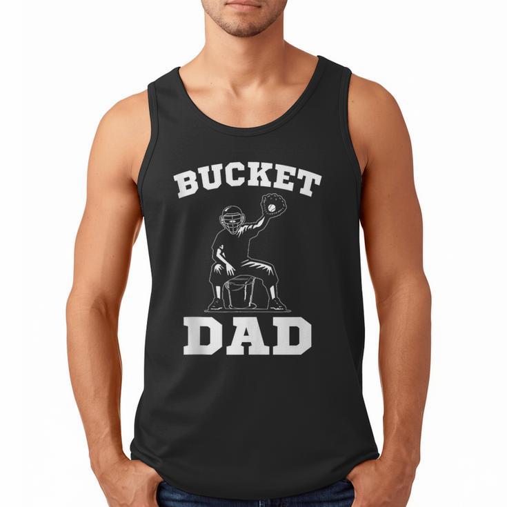 Bucket Dad Softball Dad Baseball Dad Catcher Men Tank Top